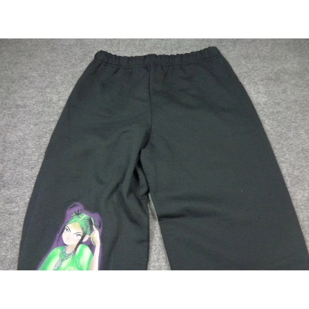 Billie Eilish Soto Gang Jogger Sweatpants Adults Large Black‎ Music Rare